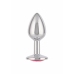 Jewel Small Rose Plug Metallic Intimate Accessory with Gem Accent