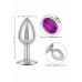 Jewel Small Amethyst Plug - Metallic Model with Gem Accent, Compact Size