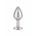 Jewel Large Amethyst Plug - Metallic Model with Decorative Gem, Size L
