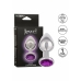 Jewel Large Amethyst Plug - Metallic Model with Decorative Gem, Size L