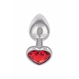 Jewel Small Ruby Heart Plug Metal Intimate Accessory Nickel-Free Jewel Small Ruby Heart Plug Metal Intimate Accessory Nickel-Free