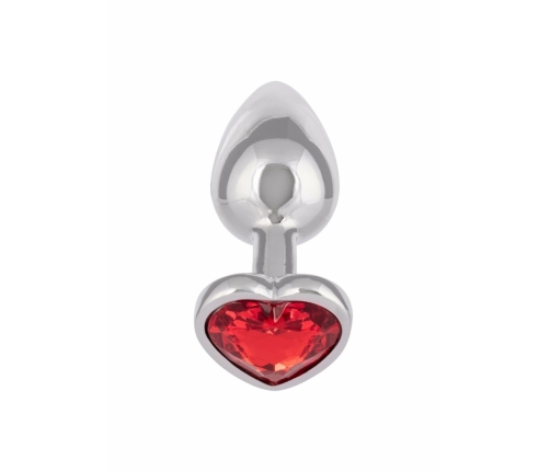 Jewel Small Ruby Heart Plug Metal Intimate Accessory Nickel-Free