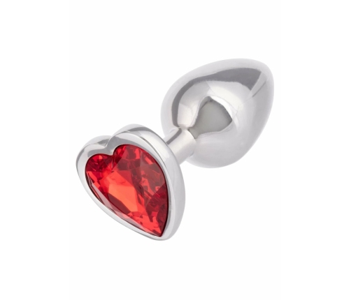 Jewel Small Ruby Heart Plug Metal Intimate Accessory Nickel-Free
