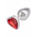 Jewel Small Ruby Heart Plug Metal Intimate Accessory Nickel-Free