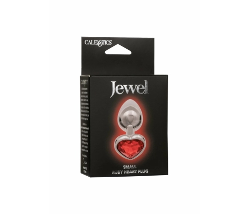 Jewel Small Ruby Heart Plug Metal Intimate Accessory Nickel-Free