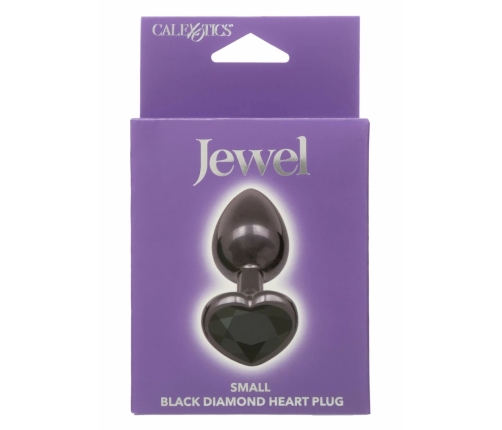 CalExotics Jewel Diamond Heart Plug Small - Silver, Elegant Nickel-Free Design