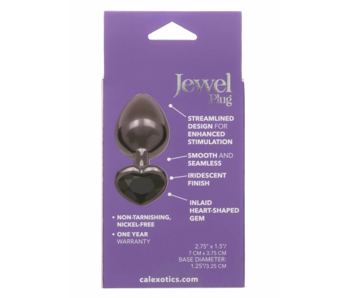 CalExotics Jewel Diamond Heart Plug Large - Elegant Metal Intimate Accessory