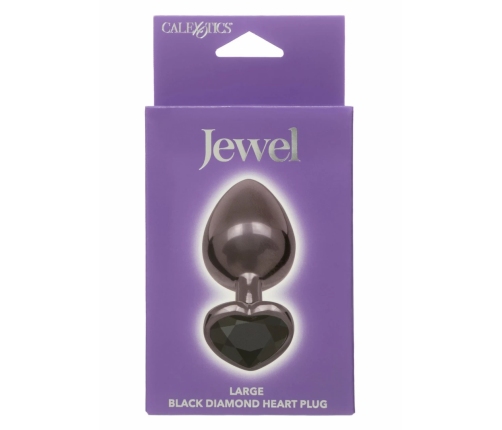CalExotics Jewel Diamond Heart Plug Large - Elegant Metal Intimate Accessory