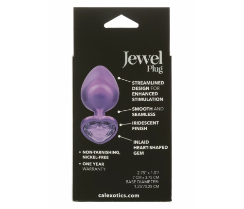 CalExotics Jewel Diamond Heart Plug Large - Elegant Metal Intimate Accessory