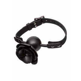 Forbidden Removable Rose Gag Silicone Adjustable Black 716770105356 Forbidden Removable Rose Gag Silicone Adjustable Black 716770105356