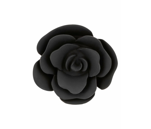 Forbidden Removable Rose Gag Silicone Adjustable Black 716770105356