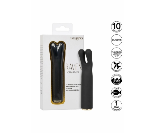 Raven Charmer Mini Massager - Dual Teaser, Waterproof, USB Rechargeable