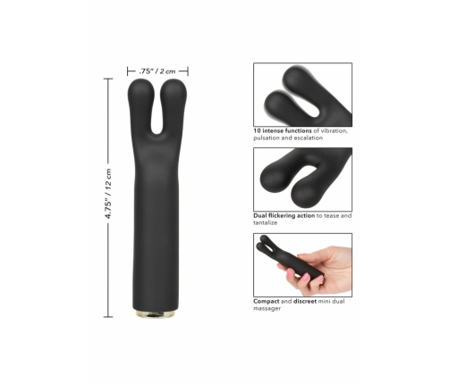Raven Charmer Mini Massager - Dual Teaser, Waterproof, USB Rechargeable