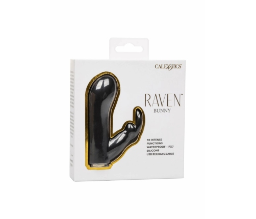 Raven Bunny Mini Dual Massager Waterproof Silicone USB Rechargeable