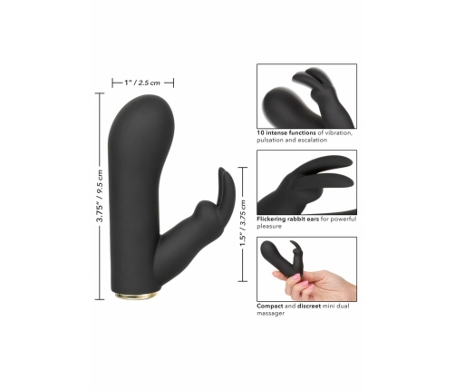 Raven Bunny Mini Dual Massager Waterproof Silicone USB Rechargeable
