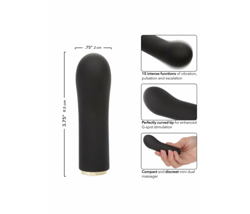 Raven G Lover Mini Massager 10-Function Curved Tip Black 716770109880