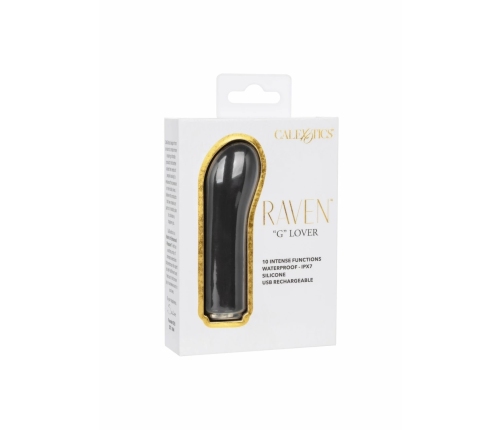 Raven G Lover Mini Massager 10-Function Curved Tip Black 716770109880