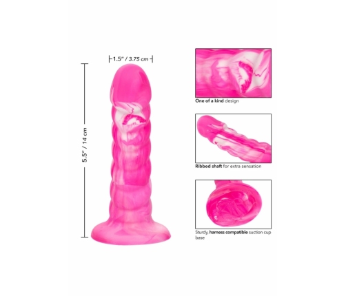Twisted Love Twisted Ribbed Probe Liquid Silicone Flexible Black 17 cm