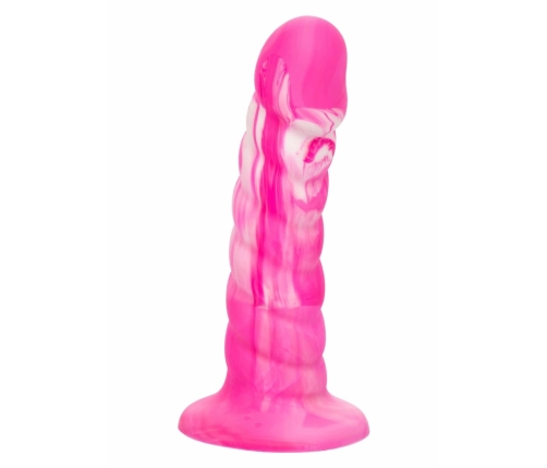 Twisted Love Twisted Ribbed Probe Liquid Silicone Flexible Black 17 cm