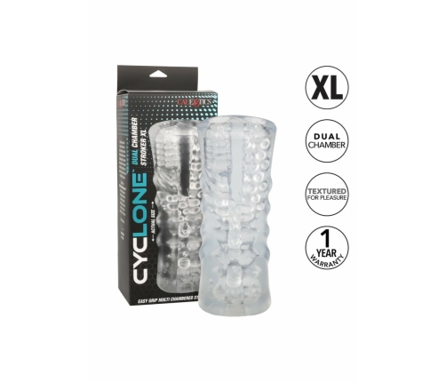 Cyclone Dual Chamber Stroker XL Transparent Multi-Texture System