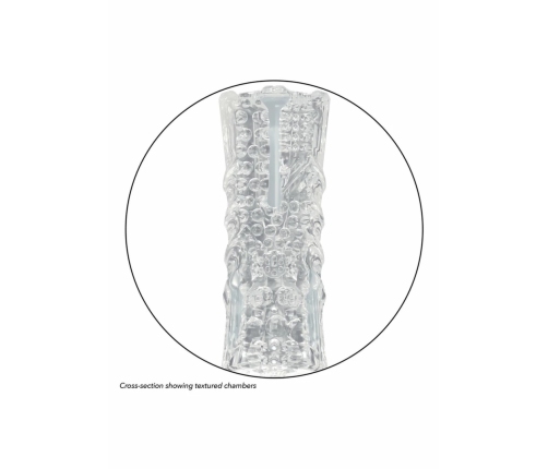 Cyclone Dual Chamber Stroker XL Transparent Multi-Texture System