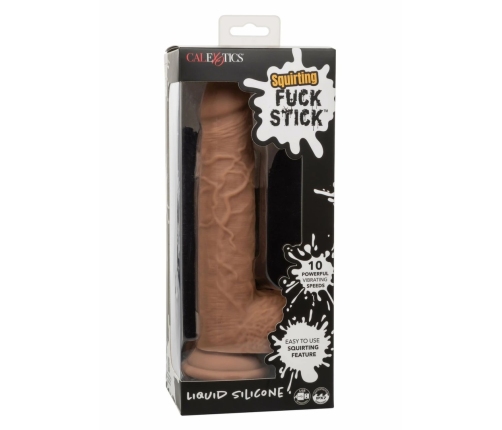 CalExotics Squirting Vibrating Stick Liquid Silicone 10-Speed 22 cm Beige