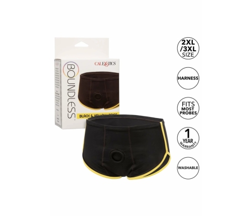 CalExotics Boundless Brief Black & Yellow Comfort Harness S/M