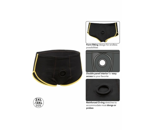 CalExotics Boundless Brief Black & Yellow Comfort Harness S/M