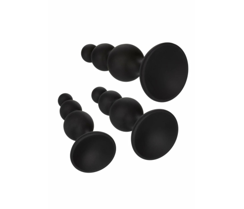 CalExotics Silicone Beaded Anal Kit 3-Piece Graduated Set Black