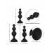 CalExotics Silicone Beaded Anal Kit 3-Piece Graduated Set Black