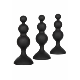 CalExotics Silicone Beaded Anal Kit 3-Piece Graduated Set Black CalExotics Silicone Beaded Anal Kit 3-Piece Graduated Set Black
