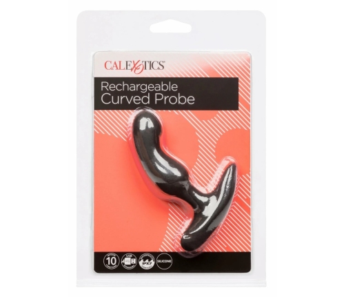 CalExotics Rechargeable Curved Probe Silicone Intimate Device Black