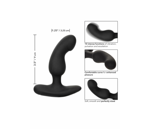 CalExotics Rechargeable Curved Probe Silicone Intimate Device Black