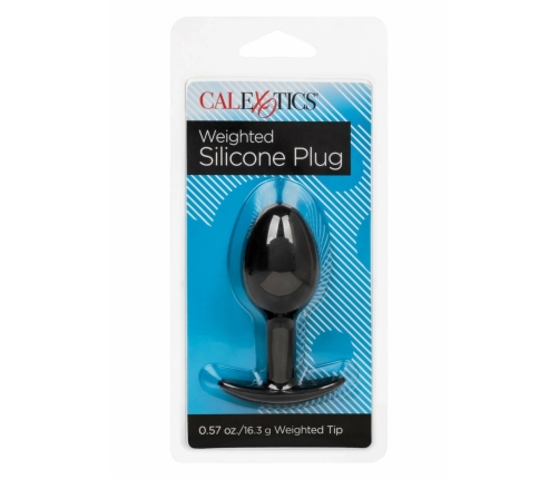 CalExotics Weighted Silicone Plug 16.3g Ergonomic Intimate Trainer Black