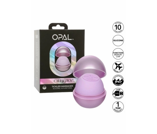 Opal Tickler Massager by CalExotics - 10-Function Silicone, Waterproof, USB