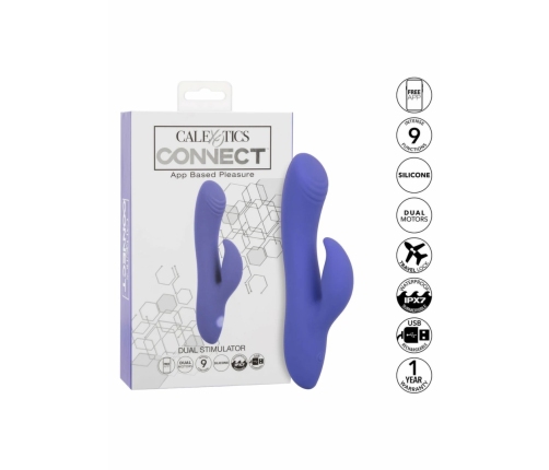 CalExotics Connect Dual Stimulator Silicone App-Controlled Pink