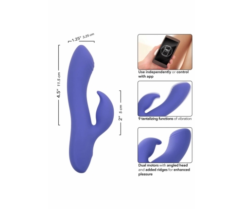 CalExotics Connect Dual Stimulator Silicone App-Controlled Pink
