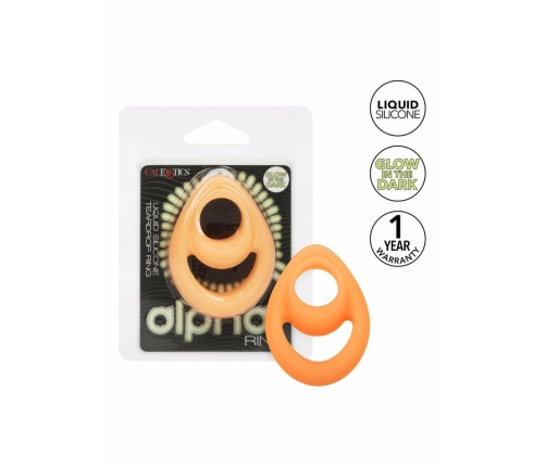 Alpha Glow-In-The-Dark Liquid Silicone Teardrop Support Ring