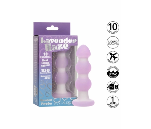 Lavender Haze Beaded Probe Intimate Massager, 10-Function, Purple