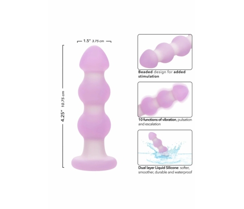 Lavender Haze Beaded Probe Intimate Massager, 10-Function, Purple