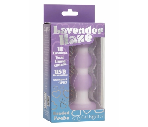 Lavender Haze Beaded Probe Intimate Massager, 10-Function, Purple