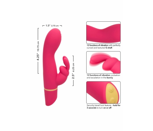 Love Bunny Vibrating G Bunny - Multi-Function Silicone Massager Pink
