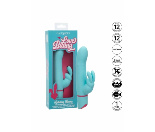 Love Bunny Rotating Bunny Dual-Action Massager, 12 Modes, Pink