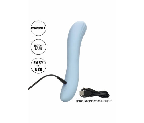 Azure Collection Contoured G Vibrating Massager, 12 Modes, Blue