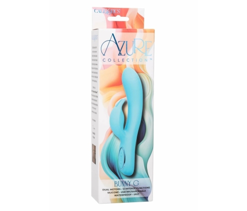 Azure Collection Bunny G Dual Motor Silicone Massager Waterproof