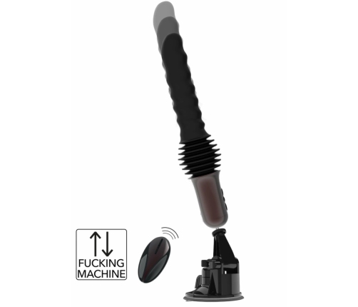 Anal Power Thrusting Vibrator 32-37 cm Silicone, Adjustable Suction Base