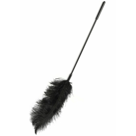 HIDDEN DESIRE Double Feather Tickler Black - Dual-Ended Feather Wand HIDDEN DESIRE Double Feather Tickler Black - Dual-Ended Feather Wand