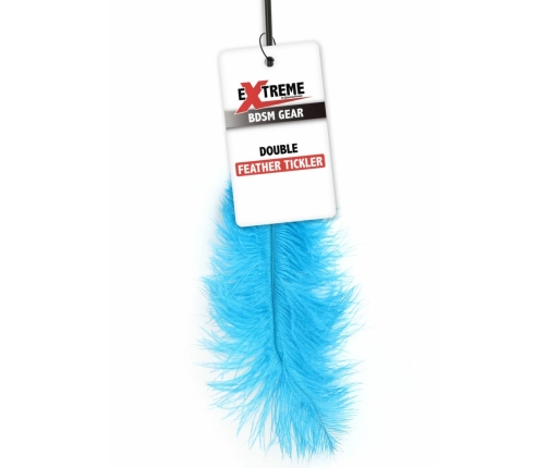 HIDDEN DESIRE Double Feather Tickler Black - Dual Natural Feather Wand