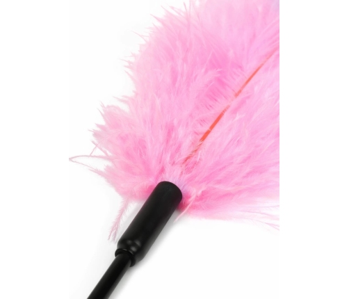 HIDDEN DESIRE Double Feather Tickler Black - Dual Natural Feather Wand