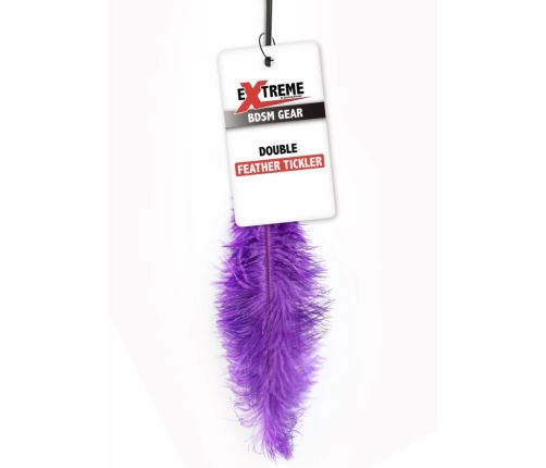 HIDDEN DESIRE Double Feather Tickler Black - Dual-Ended Sensory Tool